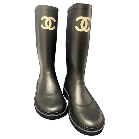 rubber boots chanel